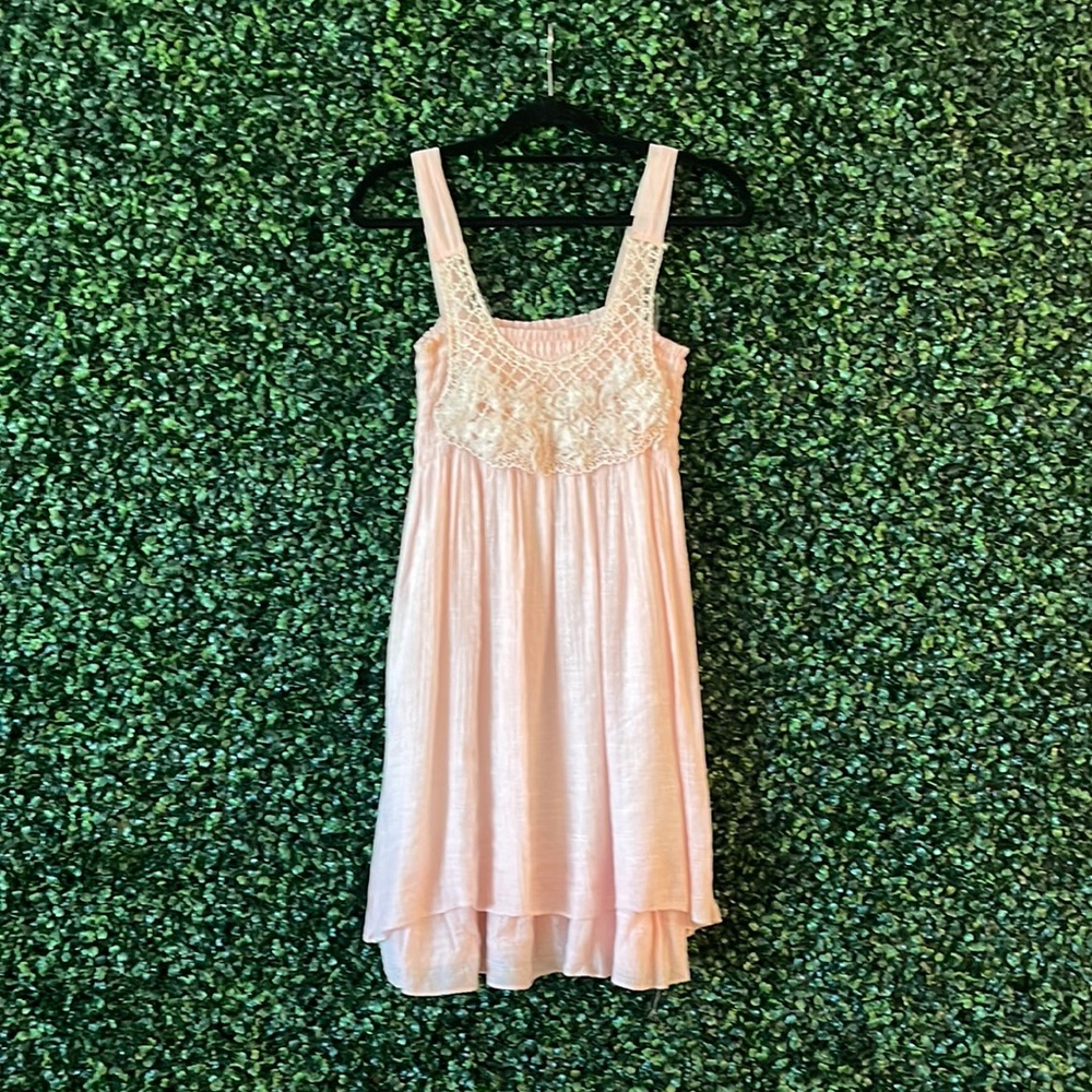 Cute pink dress with lace